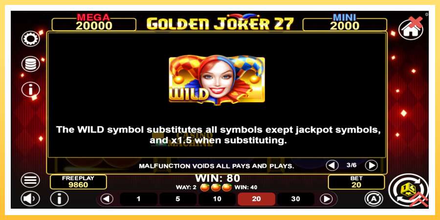 Golden Joker 27 Hold & Win: ပိုက်ဆံအတွက်ကစား, ပုံ 7